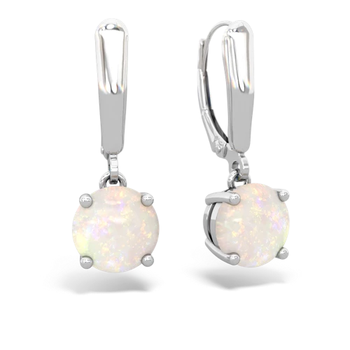 opal lever-back earrings