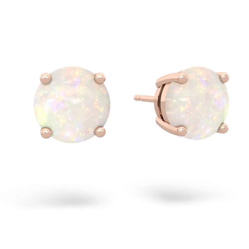 opal round-stud earrings