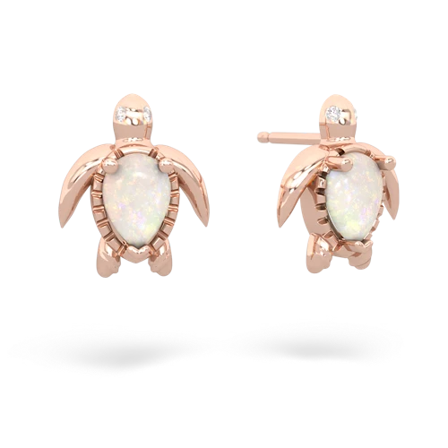 opal sea turtle earrings