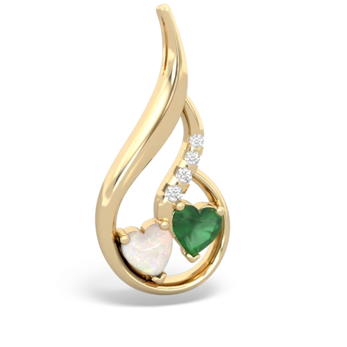 opal-emerald keepsake swirl pendant