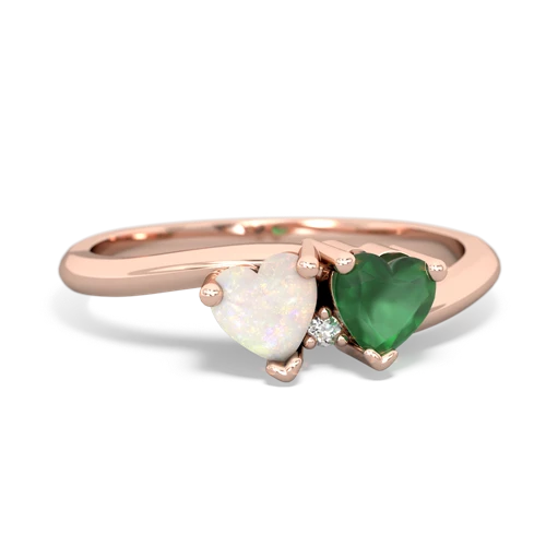 opal-emerald sweethearts promise ring