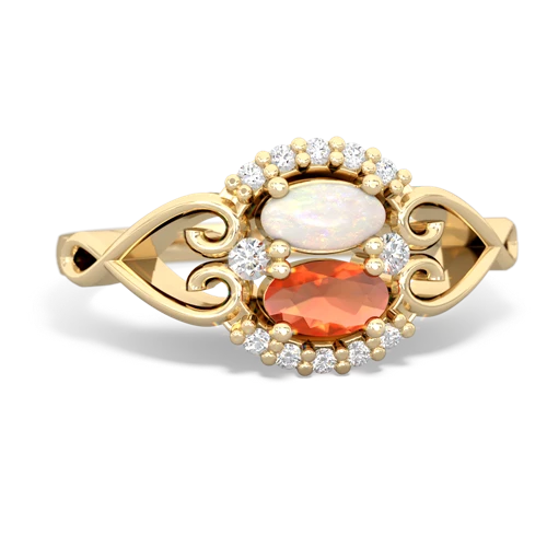 opal-fire opal antique keepsake ring