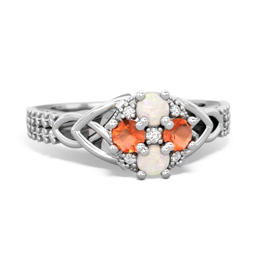 opal-fire opal engagement ring