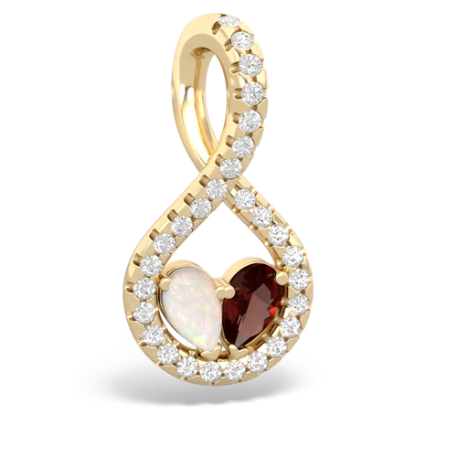 opal-garnet pave twist pendant