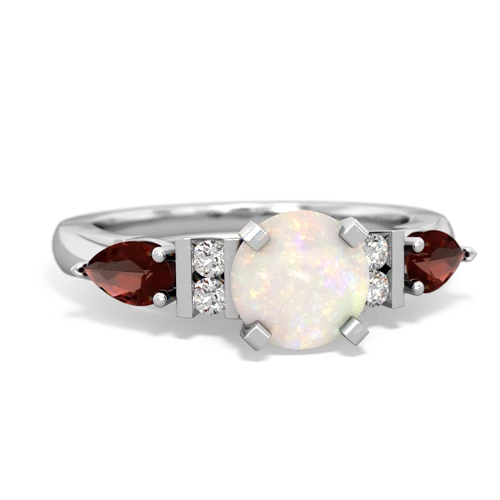 opal-garnet engagement ring