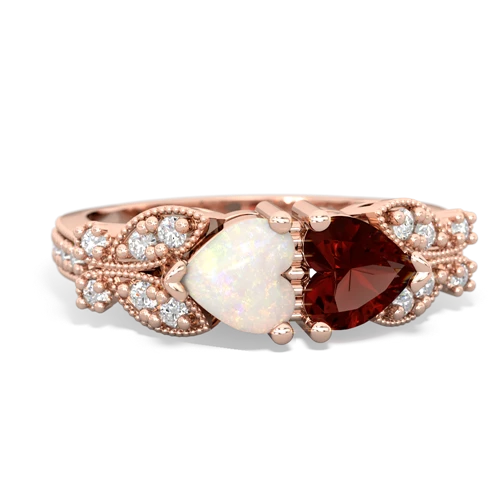 opal-garnet keepsake butterfly ring