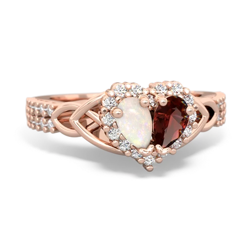 opal-garnet keepsake engagement ring