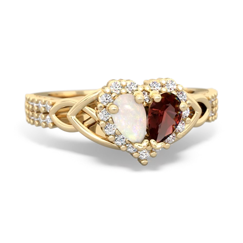 opal-garnet keepsake engagement ring