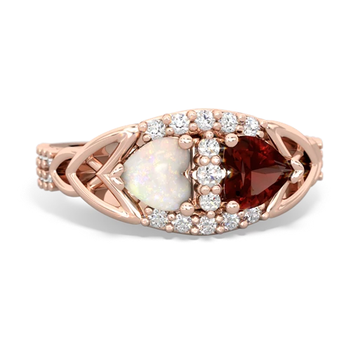 opal-garnet keepsake engagement ring