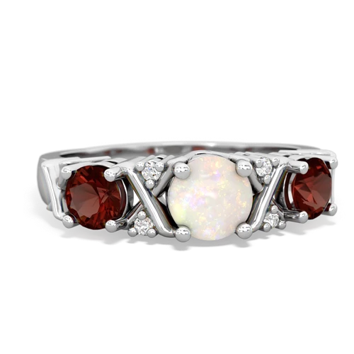 opal-garnet timeless ring