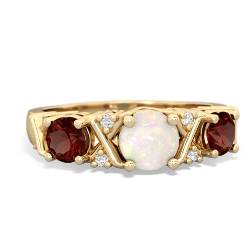 opal-garnet timeless ring