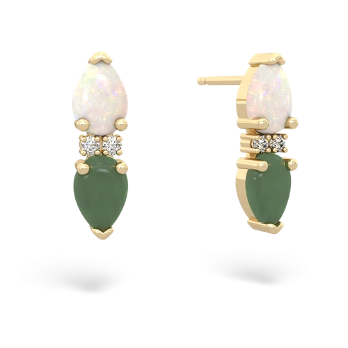 opal-jade bowtie earrings
