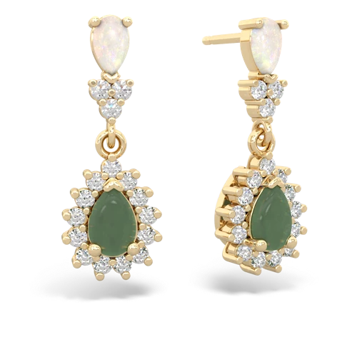 opal-jade dangle earrings