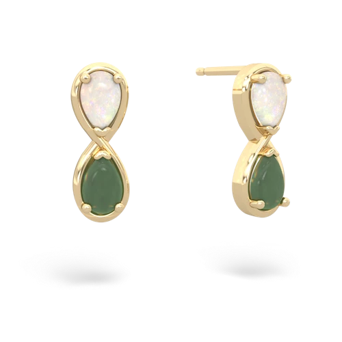 opal-jade infinity earrings