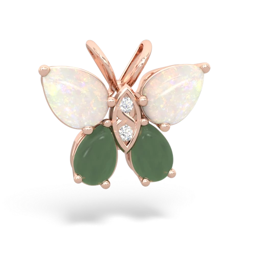 opal-jade butterfly pendant