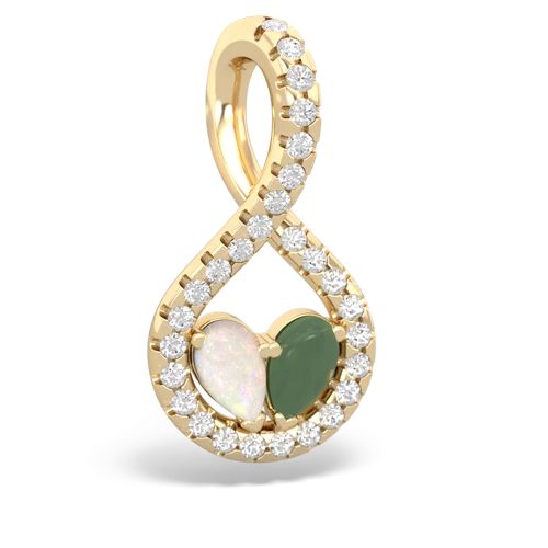 opal-jade pave twist pendant