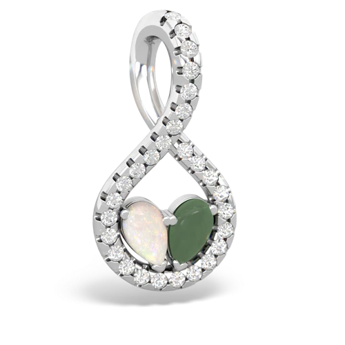 opal-jade pave twist pendant