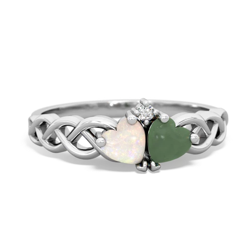 opal-jade celtic braid ring
