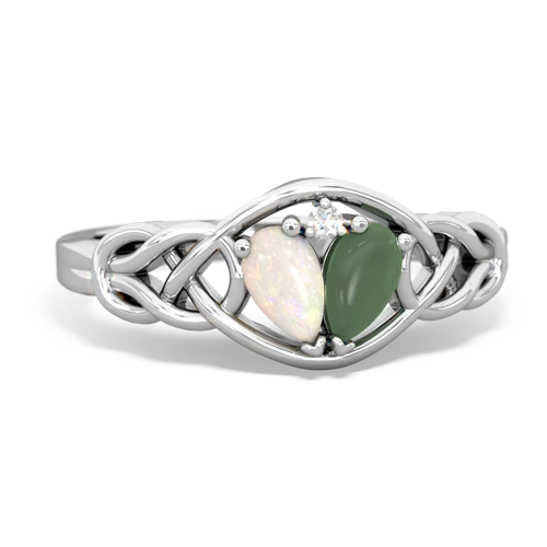 opal-jade celtic knot ring