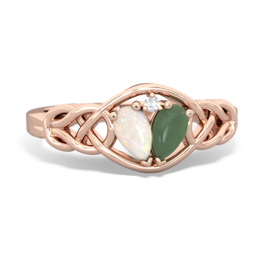 opal-jade celtic knot ring