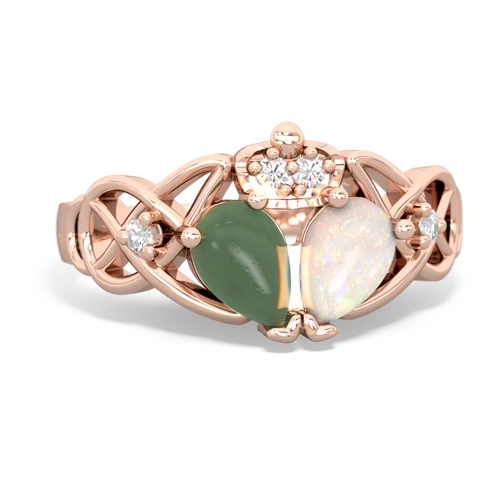 opal-jade claddagh ring