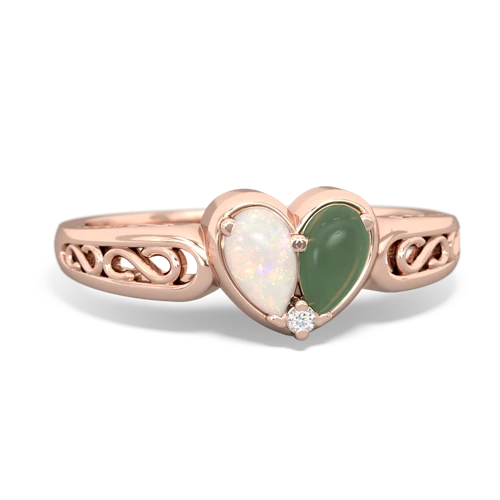 opal-jade filligree ring