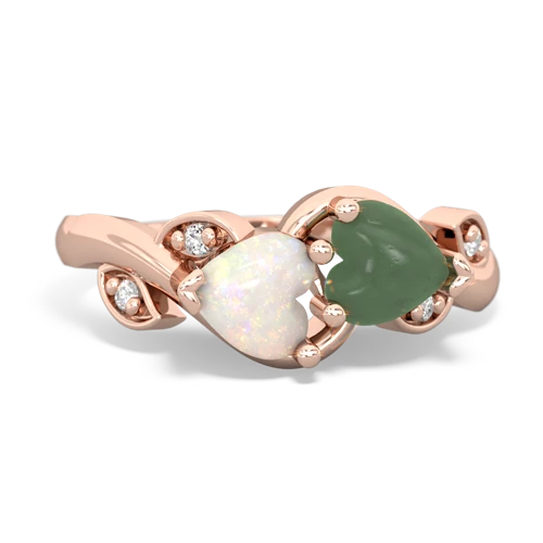 opal-jade floral keepsake ring