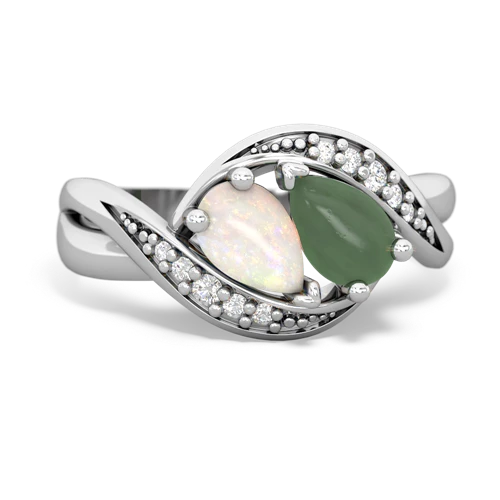 opal-jade keepsake curls ring