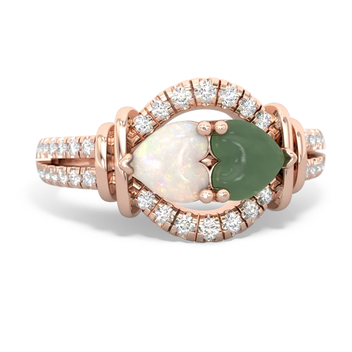 opal-jade pave keepsake ring