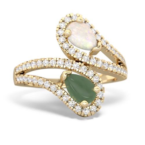 opal-jade pave swirls ring