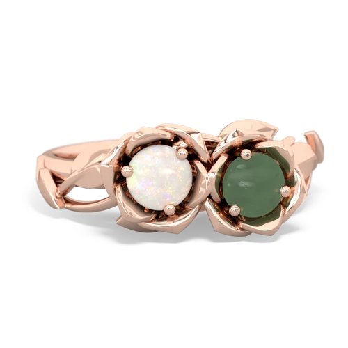 opal-jade roses ring