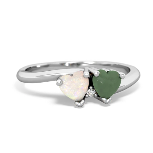 opal-jade sweethearts promise ring