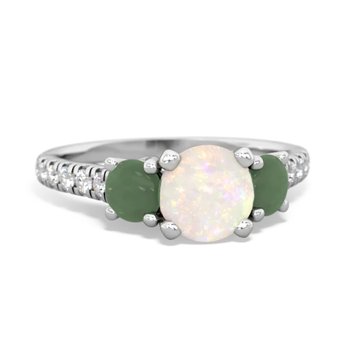 opal-jade trellis pave ring