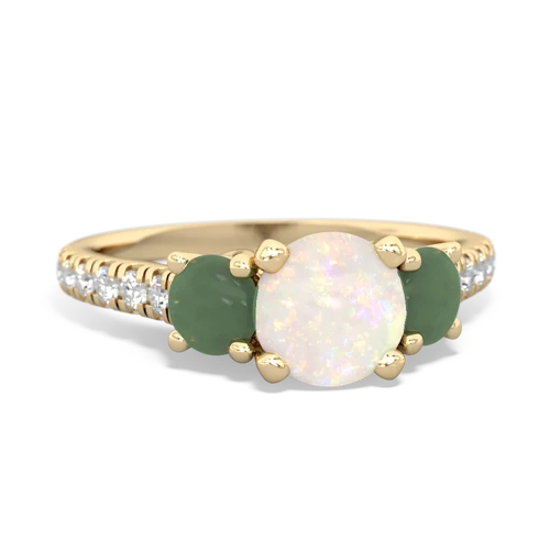 opal-jade trellis pave ring