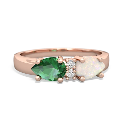 opal-lab emerald timeless ring