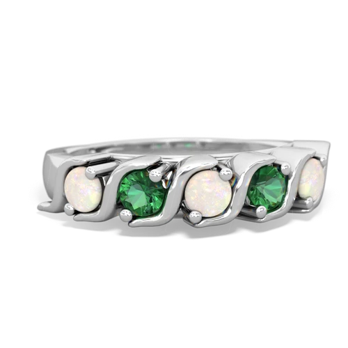 opal-lab emerald timeless ring