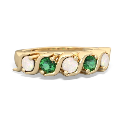 opal-lab emerald timeless ring