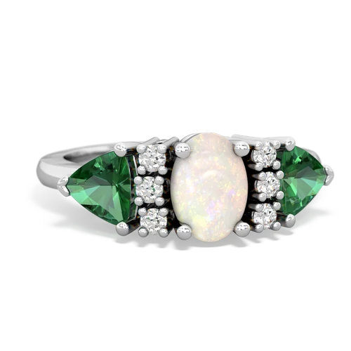 opal-lab emerald timeless ring