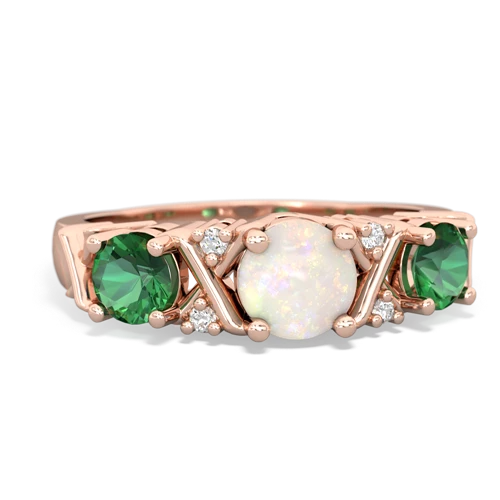 opal-lab emerald timeless ring