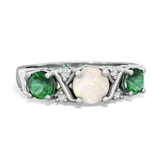 opal-lab emerald timeless ring