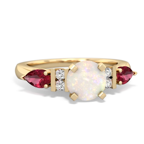 opal-lab ruby engagement ring