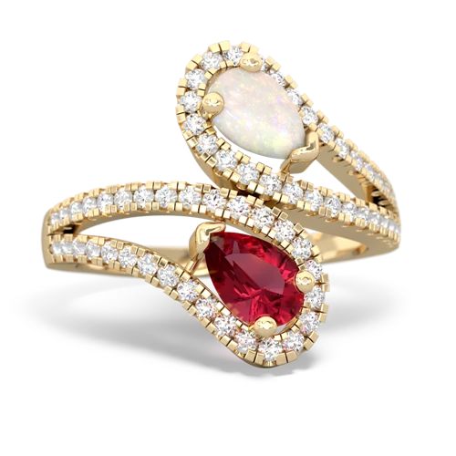 opal-lab ruby pave swirls ring