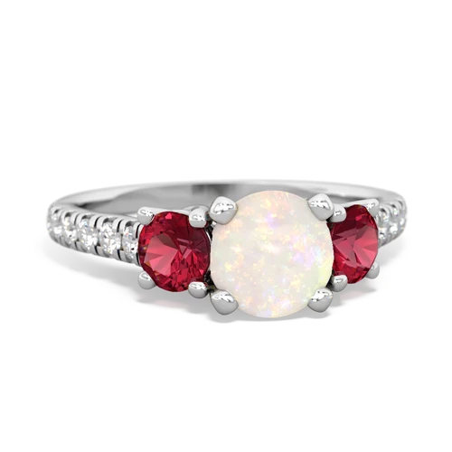 opal-lab ruby trellis pave ring