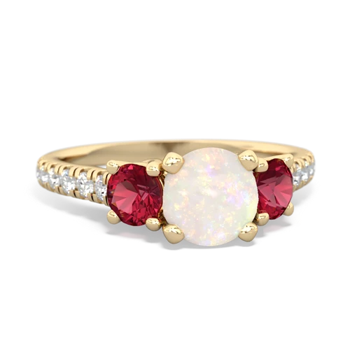 opal-lab ruby trellis pave ring