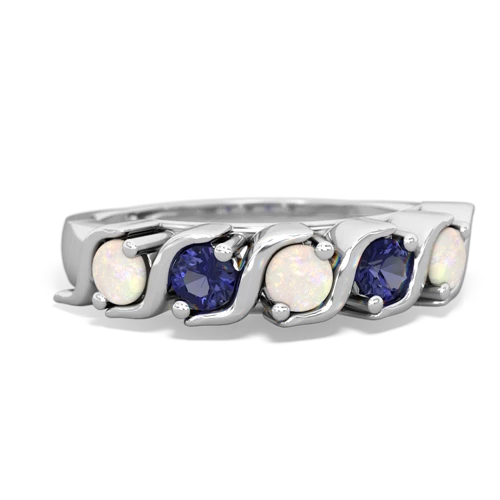 opal-lab sapphire timeless ring