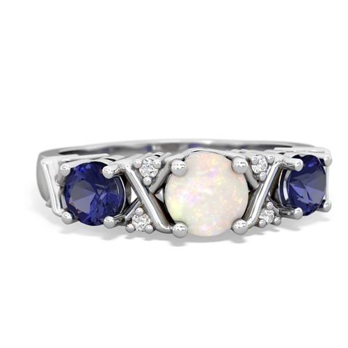 opal-lab sapphire timeless ring