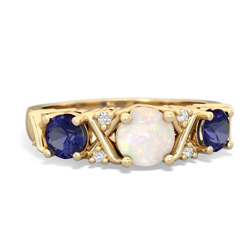 opal-lab sapphire timeless ring