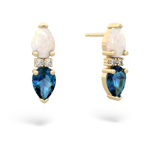 opal-london topaz bowtie earrings