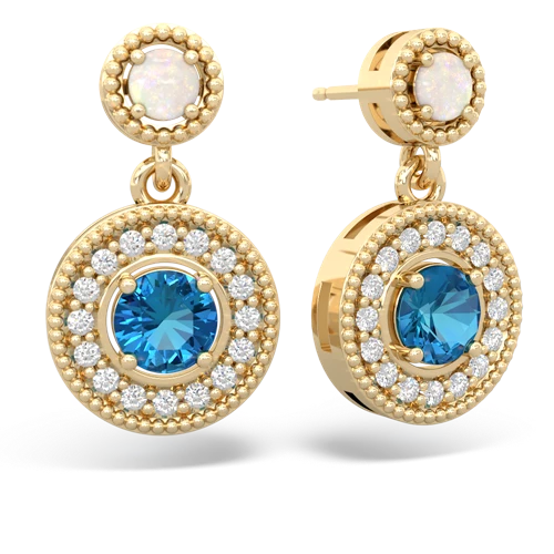 opal-london topaz halo earrings