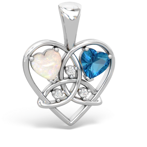 opal-london topaz celtic heart pendant